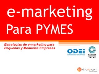 Para PYMES Estrategias de e-marketing para Pequeñas y Medianas Empresas e-marketing 