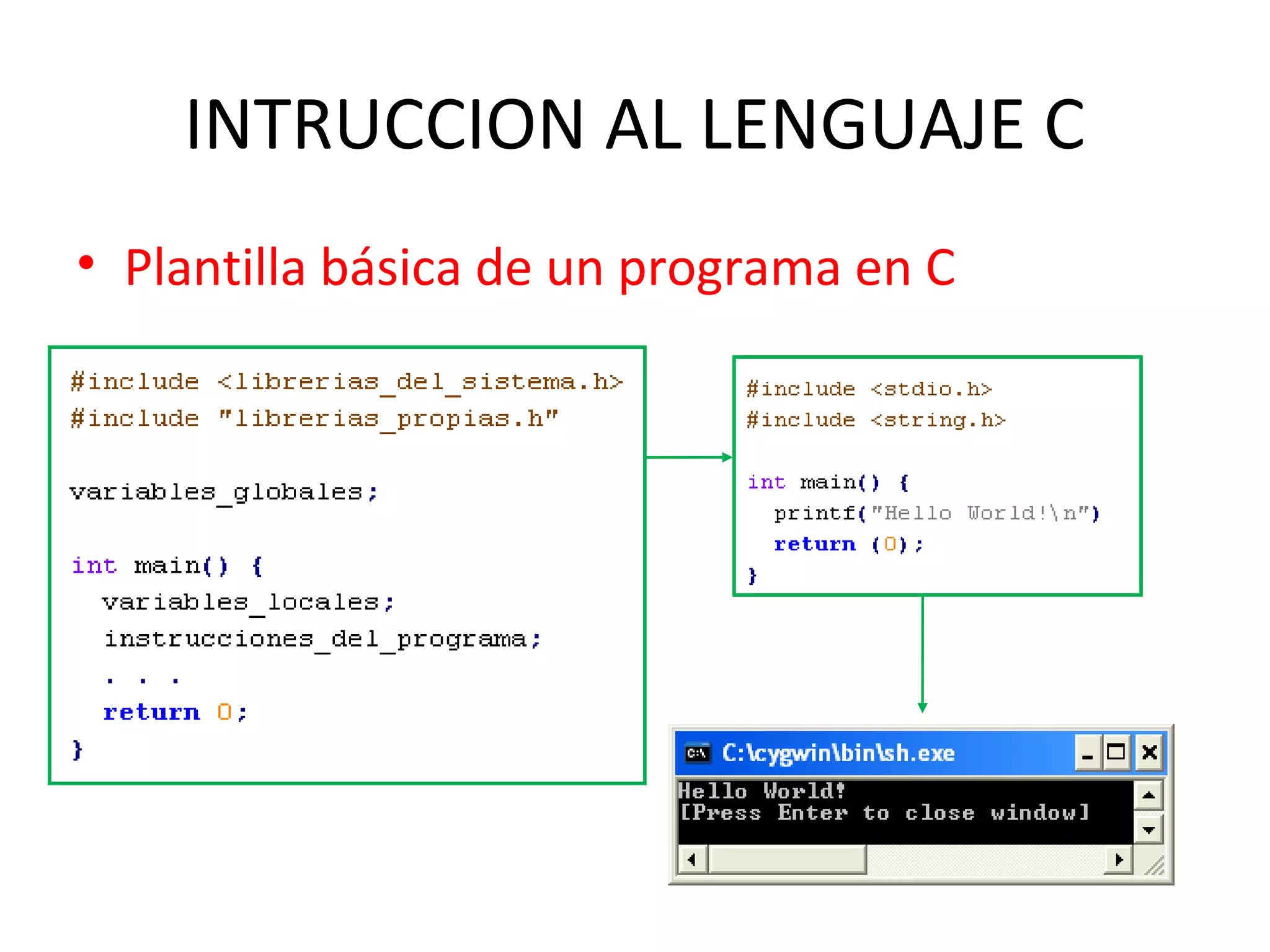 Introduccion al lenguaje c | PPT