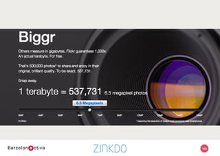 103
SMM
•  Software tratamiento
imágenes.
•  Pasa de red social como
producto único a formar
parte de Google+.
•  Gana terreno como
alternativa gratuita a Flickr
porque ya se integra con
Google, pero es menos
conocida.
Redes Multimedia: Google+ Photos (antes Picasa)

 