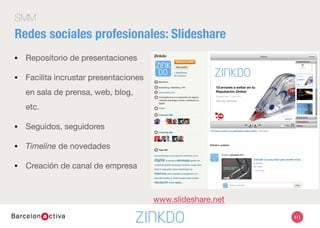 111
SMM
Redes sociales profesionales: Slideshare
 