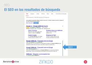 SEO
El SEO en los resultados de búsqueda
23
SEO
 