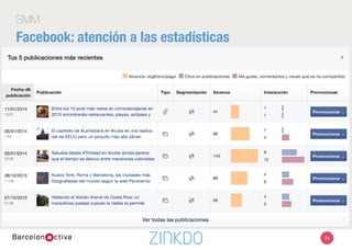 SMM
Facebook: atención a las estadísticas
71
 