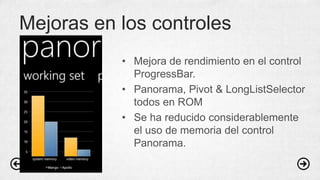 Mejoras en los controles
 