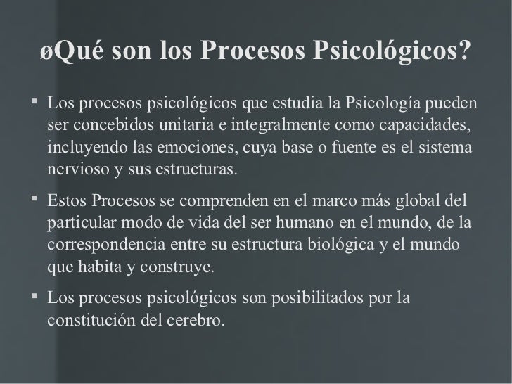 Procesos Psicológicos