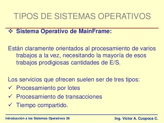 Introduccion a los sistemas operativos Introduccion a los sistemas operativos