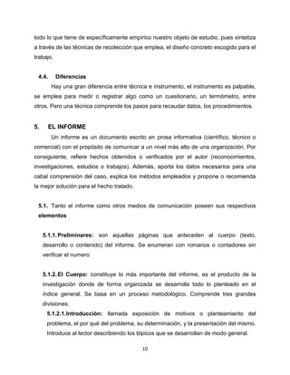 Recaudar Informes Introduccion al proceso de investigacion | DOCX