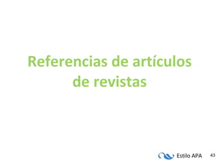 Referencias de artículos de revistas 
