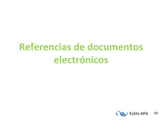 Referencias de documentos electrónicos 