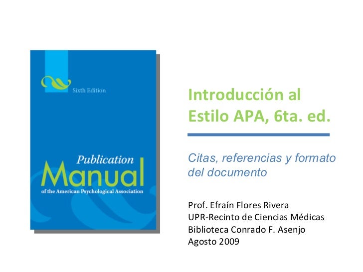 formato apa 6 edicion