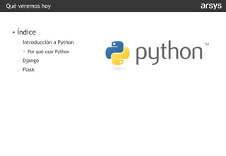 Introduccion a Python para la web | PDF