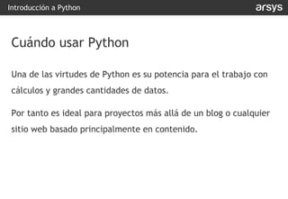Introduccion a Python para la web | PDF