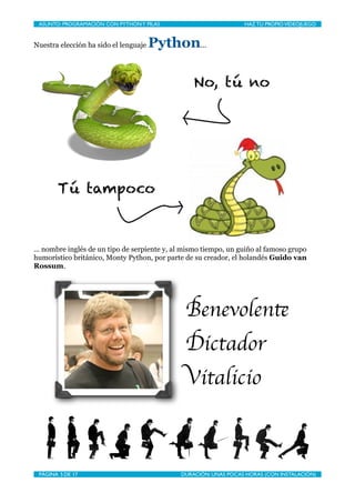 Creadror De Python Programación de Videojuegos con Python y Pilas (I) | PDF