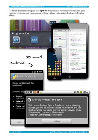 Programación de Videojuegos con Python y Pilas (I) | PDF