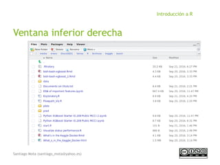 Santiago Mota (santiago_mota@yahoo.es)
Introducción a R
Ventana inferior derecha
 