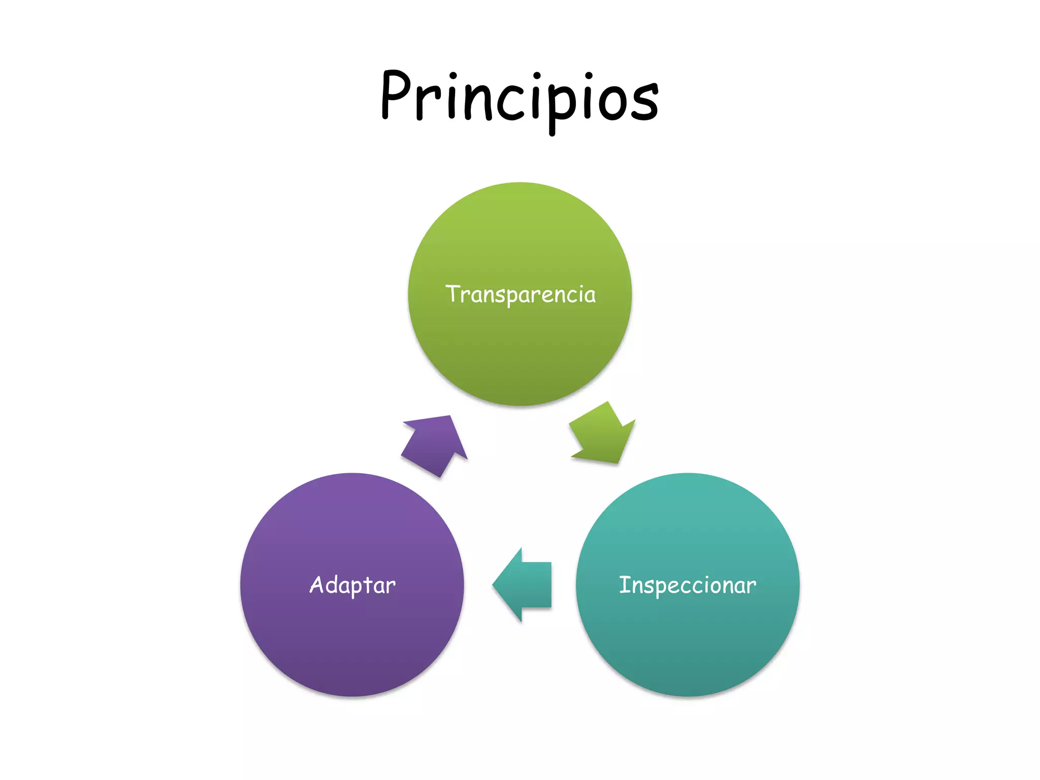Principios

          Transparencia




Adaptar                   Inspeccionar
 
