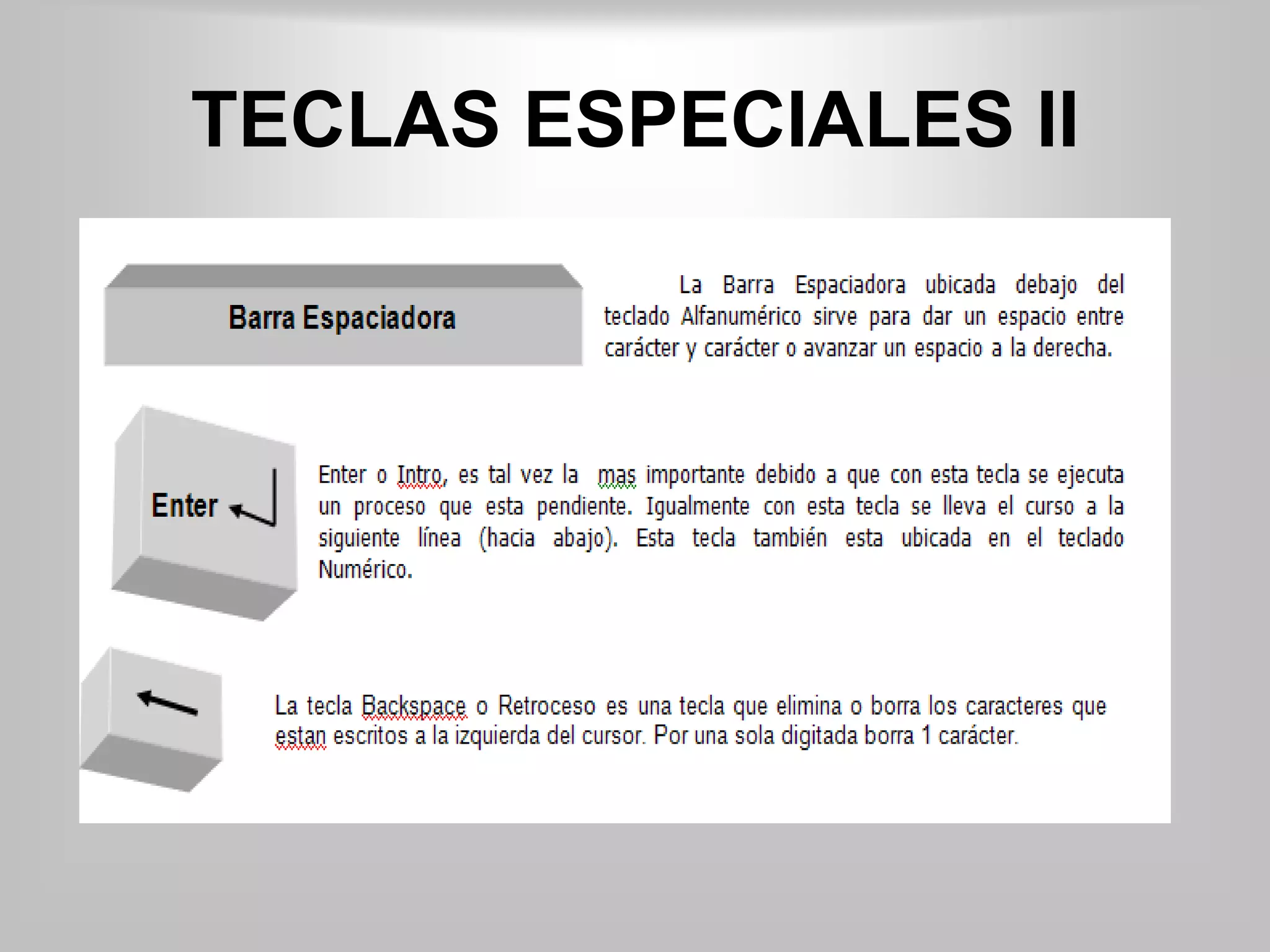 TECLAS ESPECIALES II