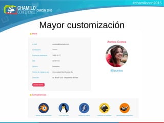 Mayor customización
#chamilocon2015
 
