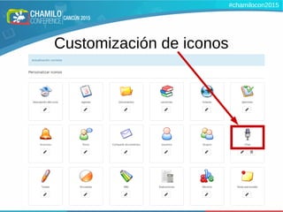 Customización de iconos
#chamilocon2015
 