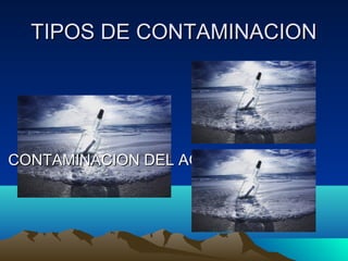 TIPOS DE CONTAMINACION




CONTAMINACION DEL AGUA ..
 