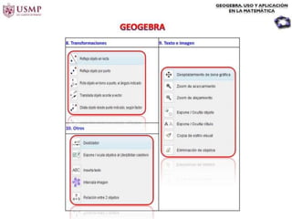 Introduccion del geo gebra en geometria