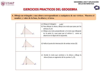 Introduccion del geo gebra en geometria