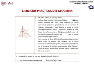 Introduccion del geo gebra en geometria