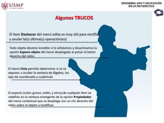 Introduccion del geo gebra en geometria
