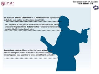 Introduccion del geo gebra en geometria