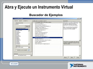 Abra y Ejecute un Instrumento Virtual  Buscador de Ejemplos 