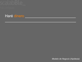 Haré dinero _________________________
___________________________________




                        Modelo de Negocio (hipótesis)
 