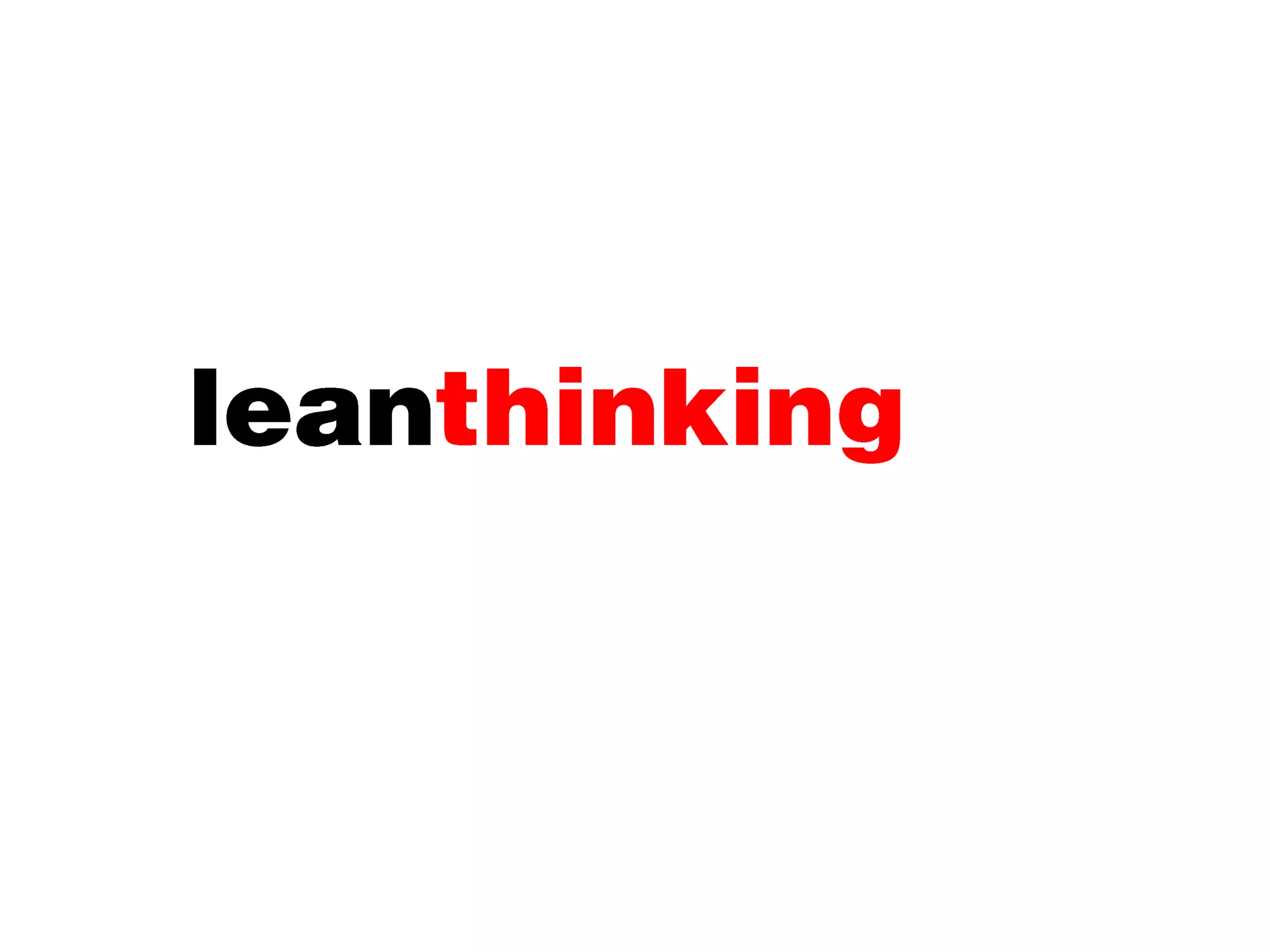 leanthinking