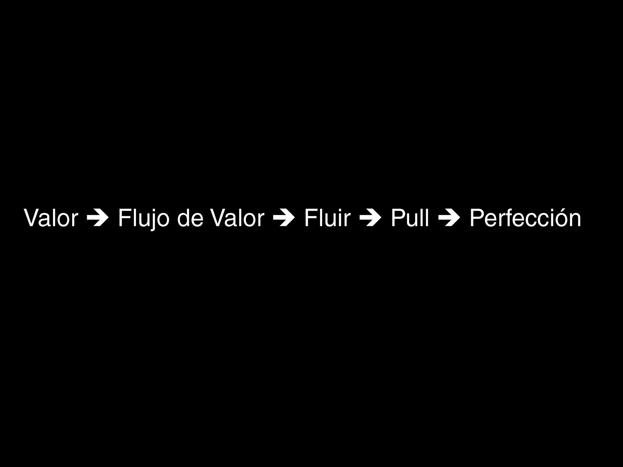 Valor  Flujo de Valor  Fluir  Pull  Perfección
