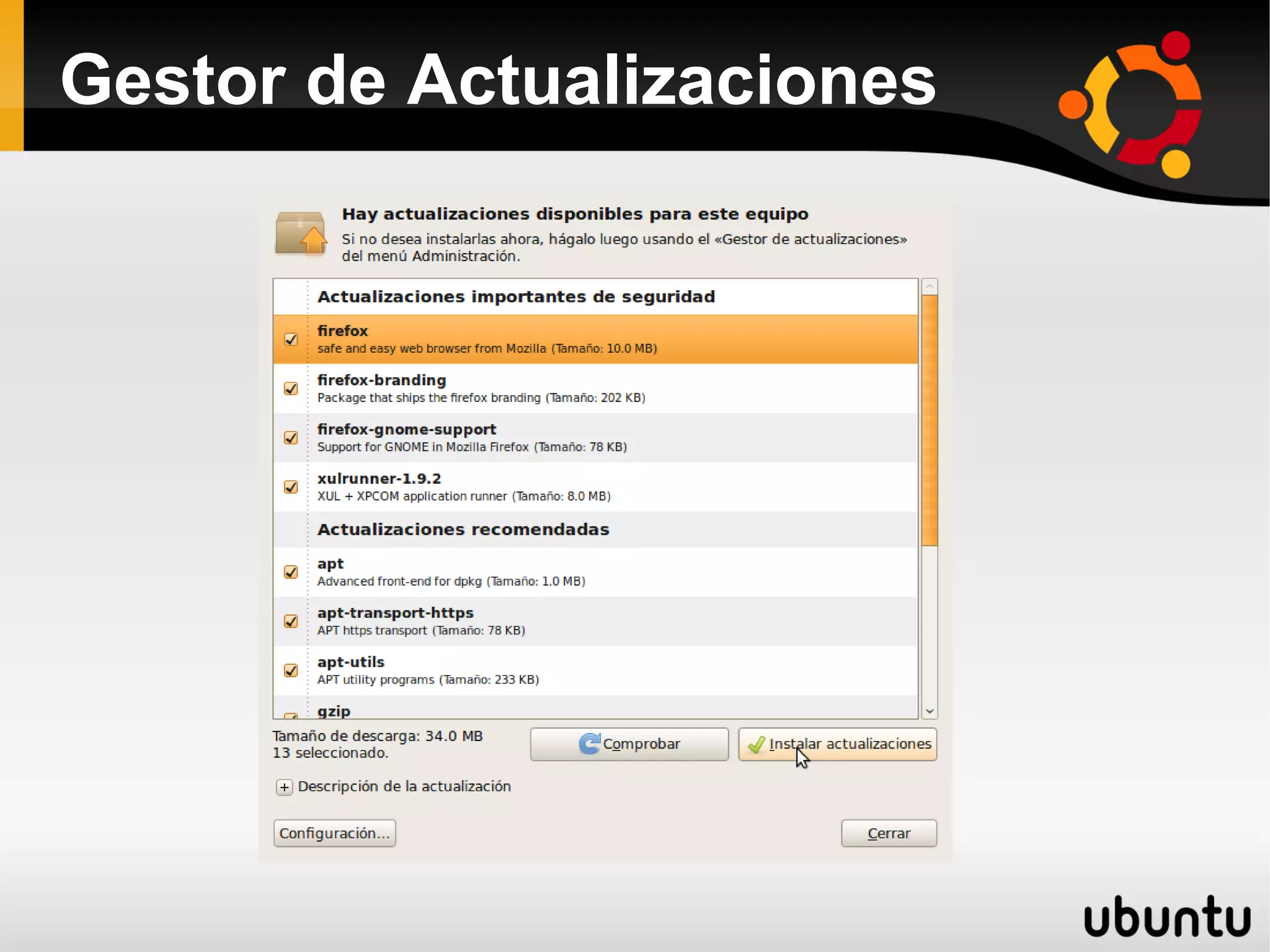 Gestor de Actualizaciones
 