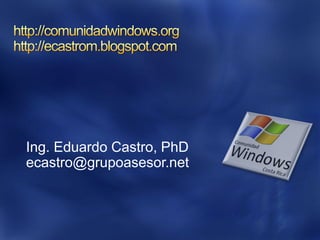 Ing. Eduardo Castro, PhD
ecastro@grupoasesor.net
 