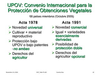 Módulo 4: Sistemas de Protección de las Variedades Veget