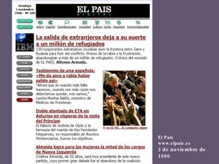 El País www.elpais.es 3 de noviembre de 1996 