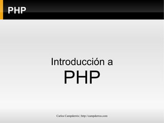 PHP Introducción a PHP 
