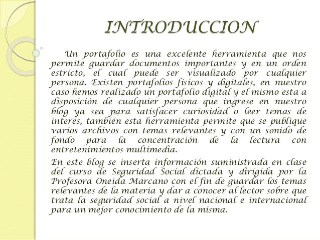 Introduccion Portafolio