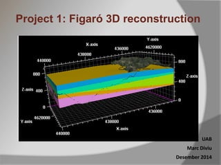 Project 1: Figaró 3D reconstruction
UAB
Marc Diviu
Desember 2014
 