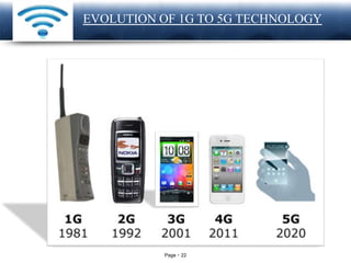 Page 22
LOGO
EVOLUTION OF 1G TO 5G TECHNOLOGY
 