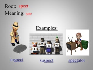 Introduce prefixes suffixes roots affixes power point | PPTX
