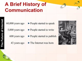 A Brief History of
Communication
TheFutureofInternet
 
