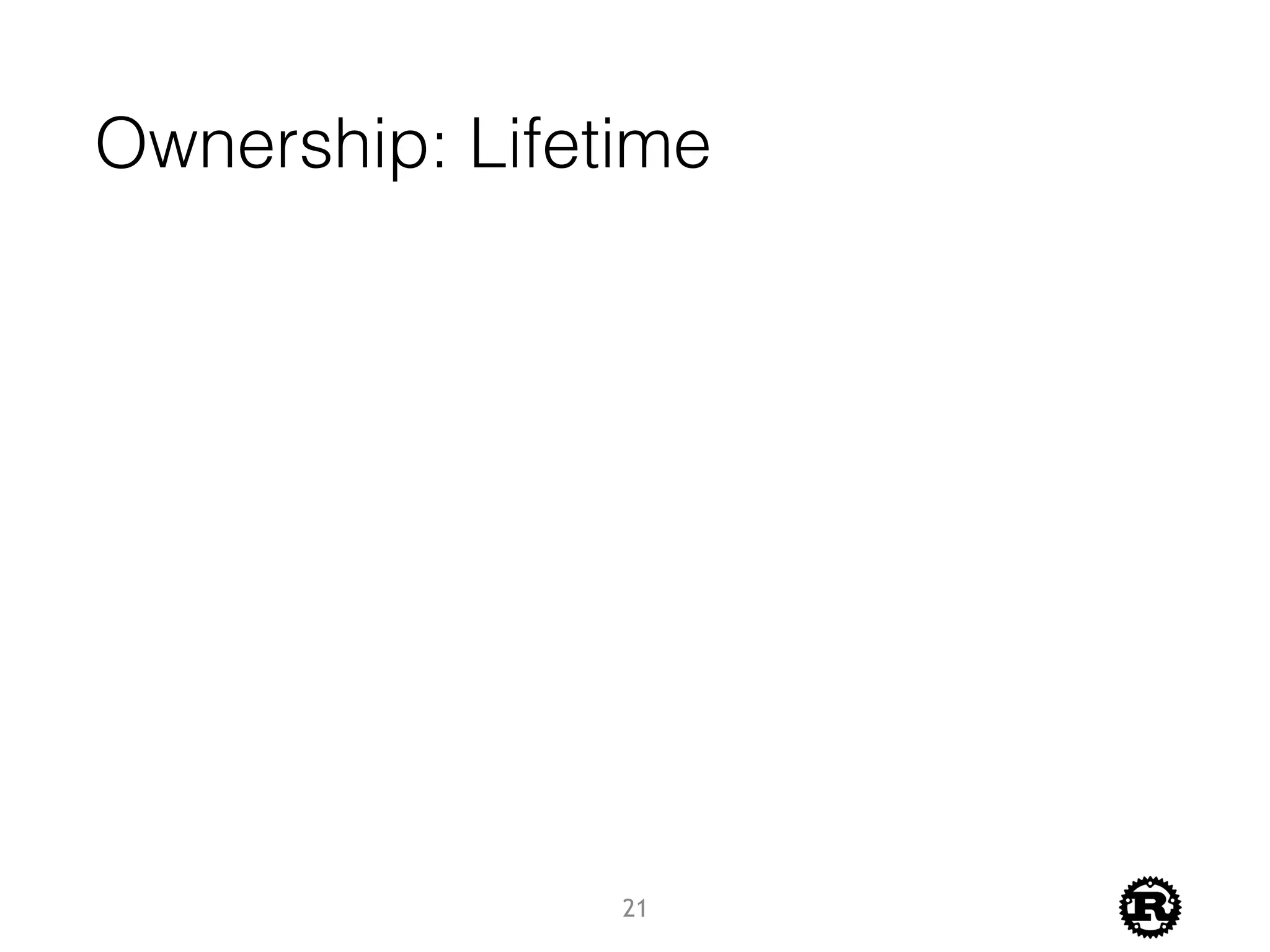 Ownership: Lifetime
21
 