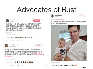 Advocates of Rust
!11
 