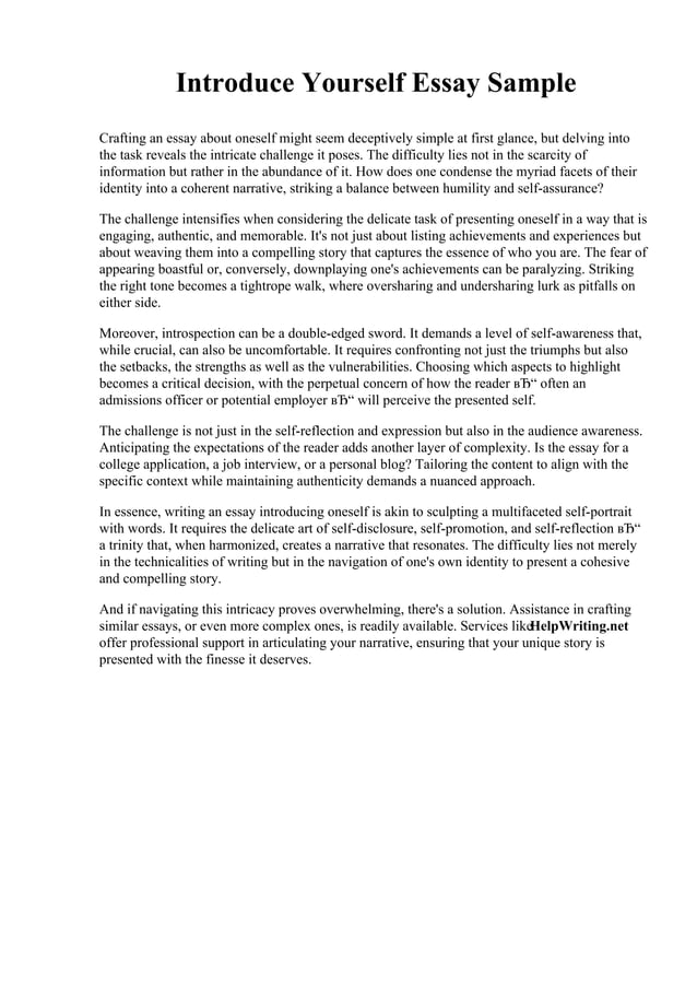 Introduce Yourself Essay Sample.pdf