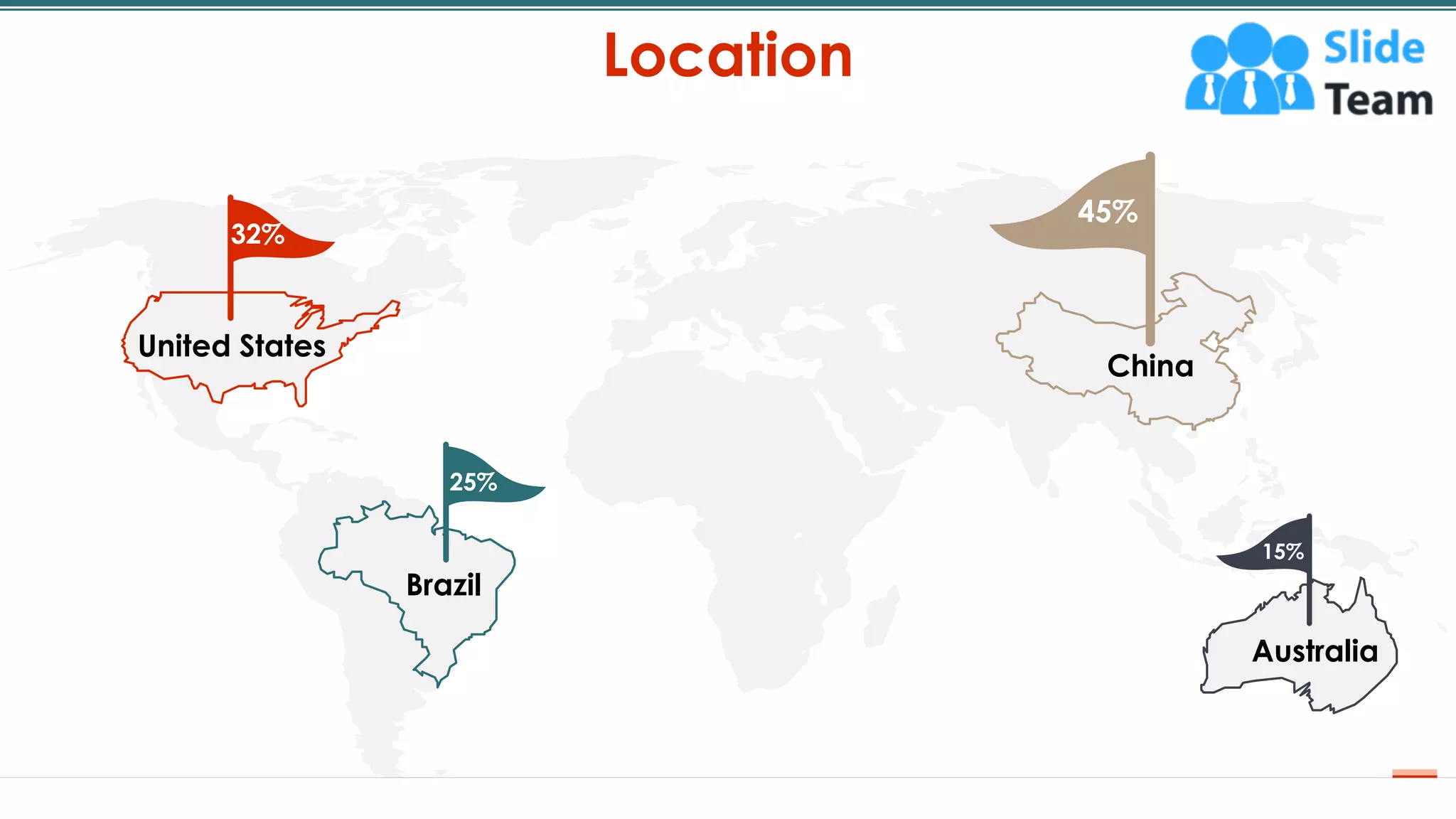 Location
48
United States
Australia
Brazil
China
32%
25%
15%
45%
 
