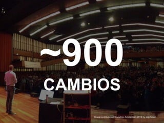 MADRID · NOV 21-22 · 2014
~900
CAMBIOS
Drupal contributors at DrupalCon Amsterdam 2014 by pdjohnson
 