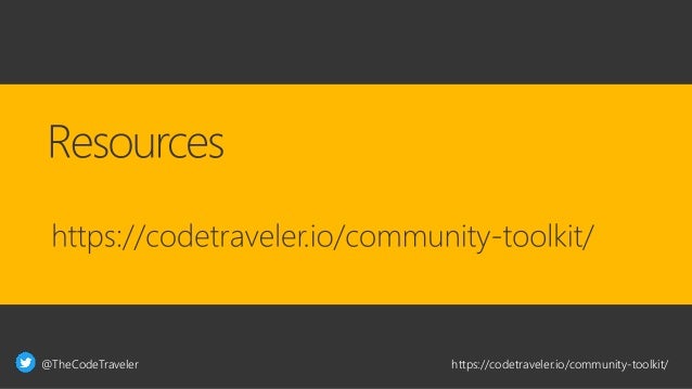 @TheCodeTraveler https://codetraveler.io/community-toolkit/
 