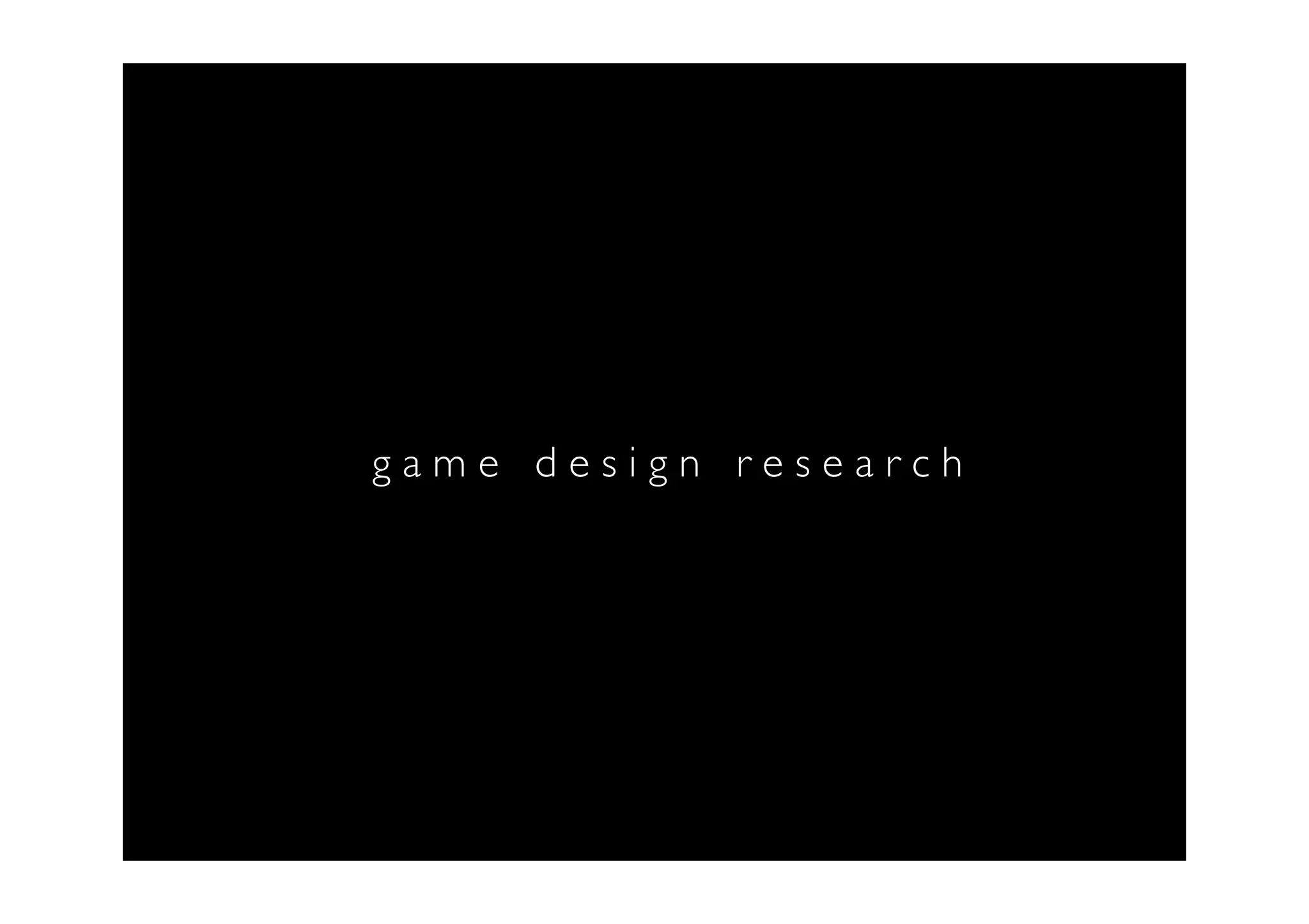 Introducing Applied Ludology: Hands-on Methods for Game Design Research ...