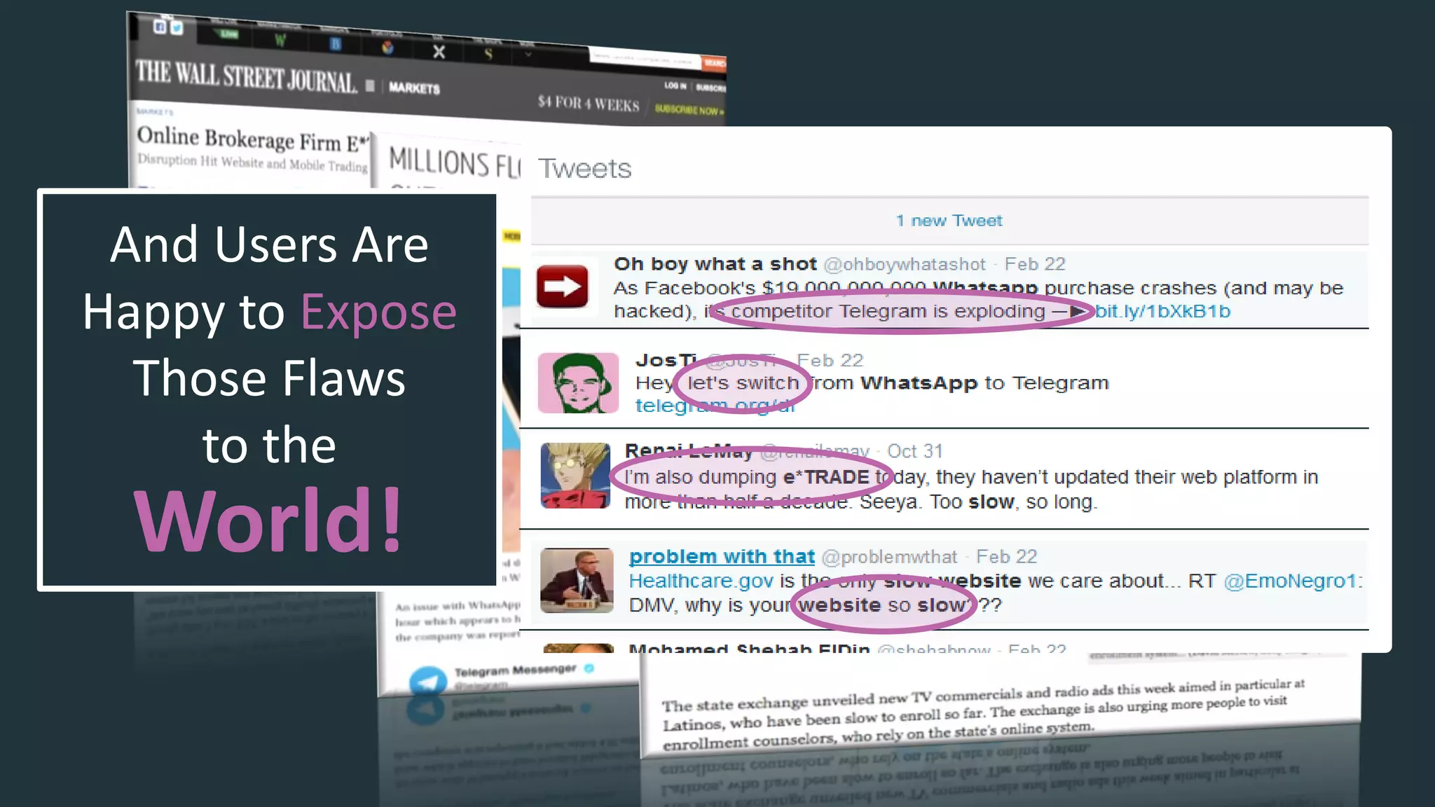 And Users Are
Happy to Expose
Those Flaws
To The
World!
And Users Are
Happy to Expose
Those Flaws
to the
 